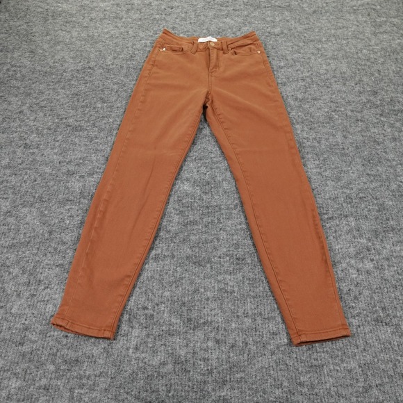 Judy Blue Denim - Judy Blue Slim Fit Jeans Womens 0/24 Brown Stretch Denim Pants JB88105BR Casual‎